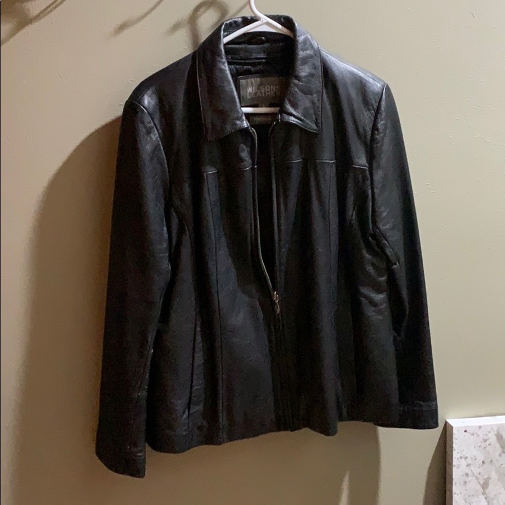 Women Wilson black leather jacket
